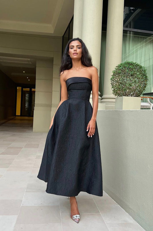 Vestido largo strapless Ref. Amaia